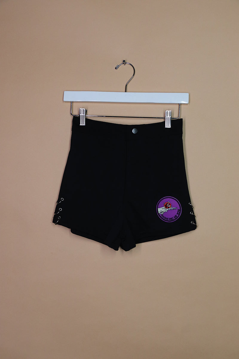 Sample#02153- Thinking Of You Spandex High Waist Shorts-S