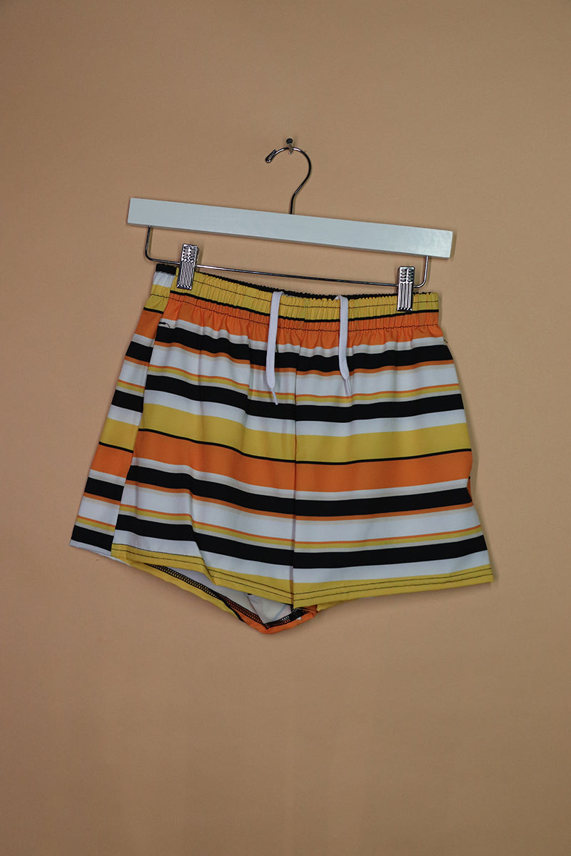 Sample#02184- Candy Corn Stripe Athletic Shorts-S