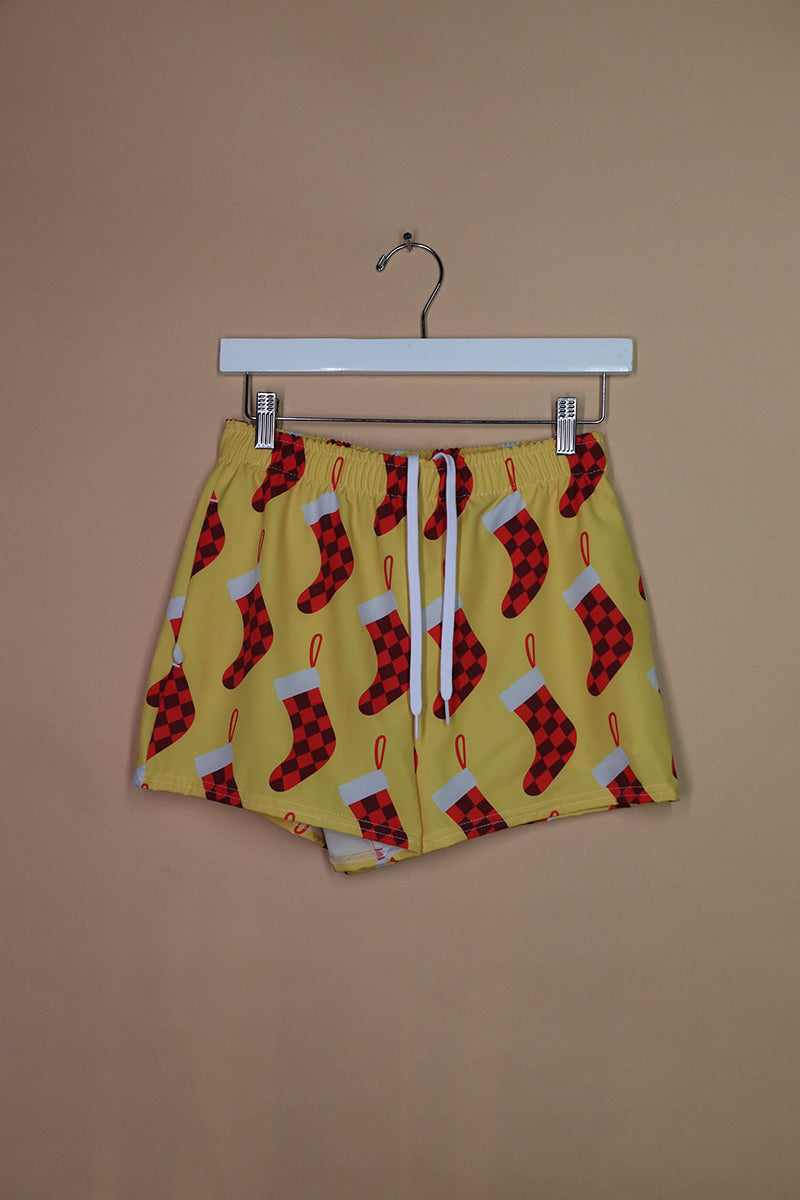 Sample#02194- Stocking Stuffer Yellow Athletic Shorts-S