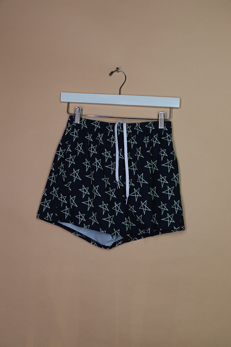 Sample#02196- Starry Night Athletic Shorts-S