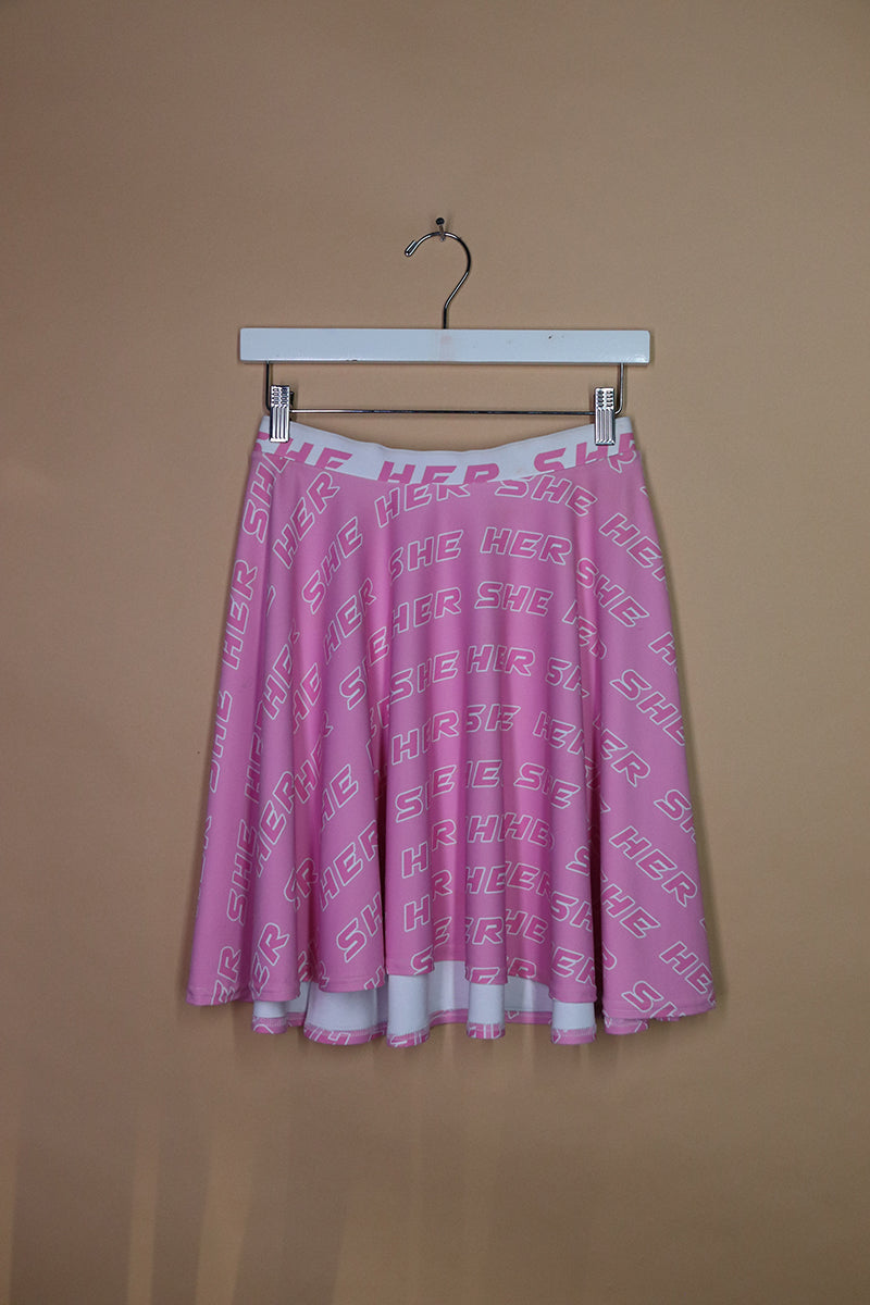 Sample#02215- She/Her Pronouns Circle Skirt-M