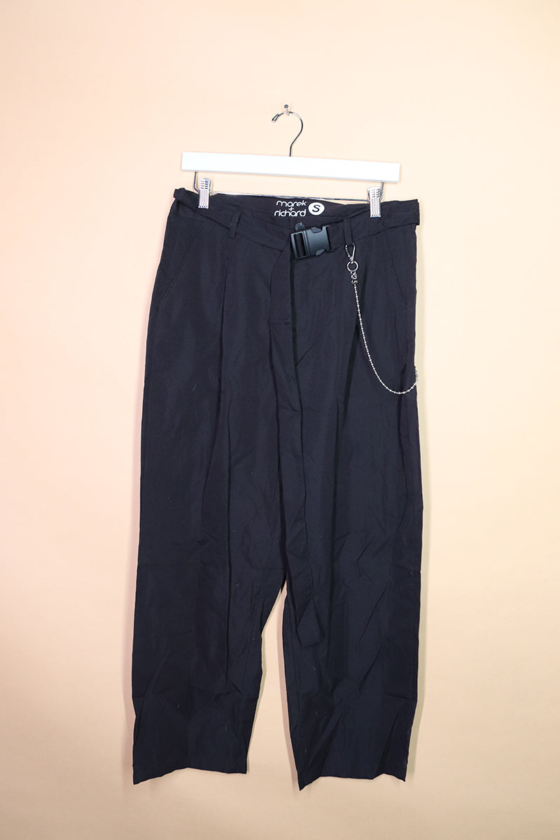 Sample#02245- Baggy Pants With Belt and Chain-S