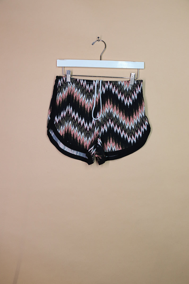 Sample#02271- Ikat Chevron Running Shorts-S