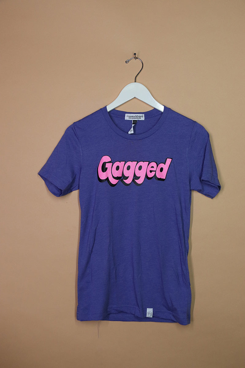 Sample#02300- Gagged Purple Tee-XS