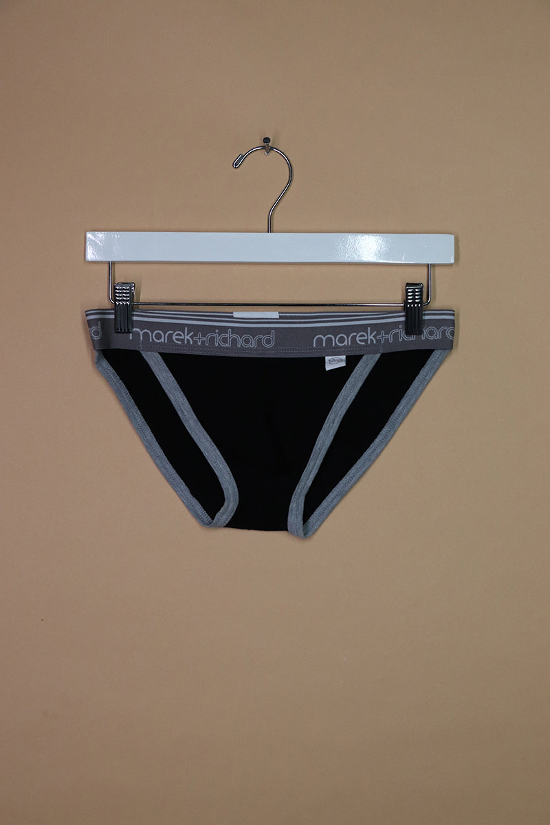 Sample#02339- Core Black High Cut Bikini Brief-S