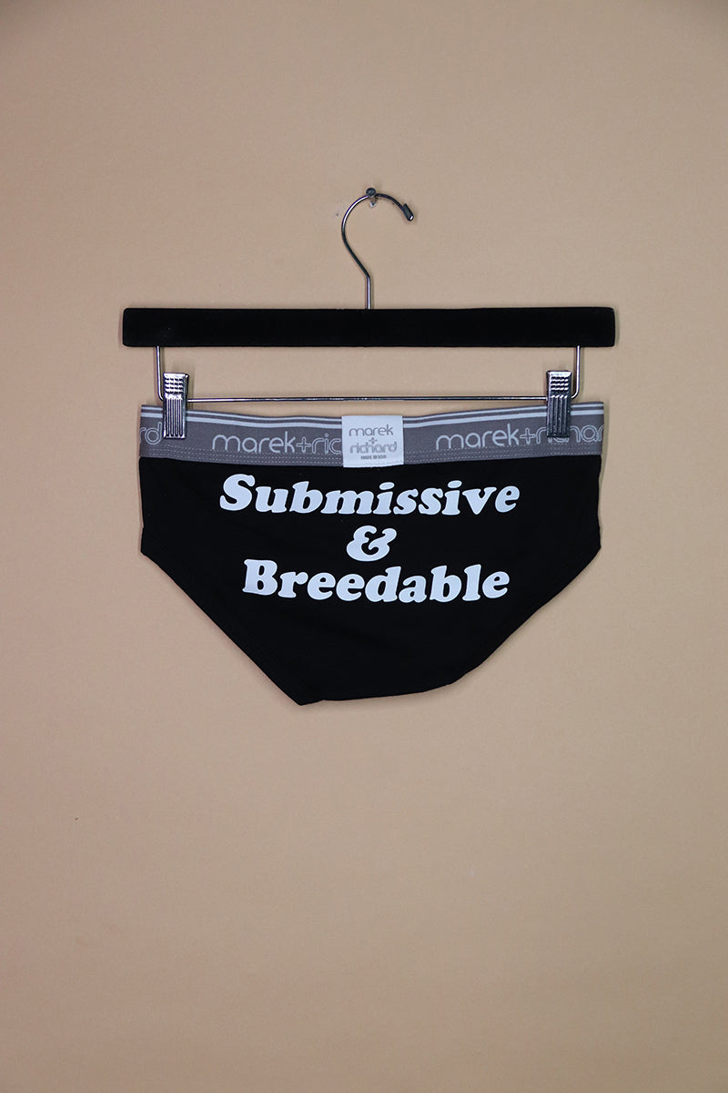 Sample#02490- Submissive And Breedable Black Brief-XS