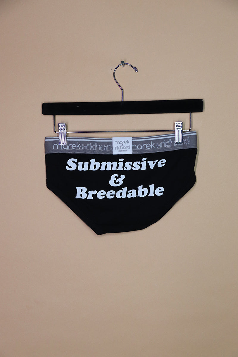 Sample#02494- Submissive And Breedable Black Brief-XS