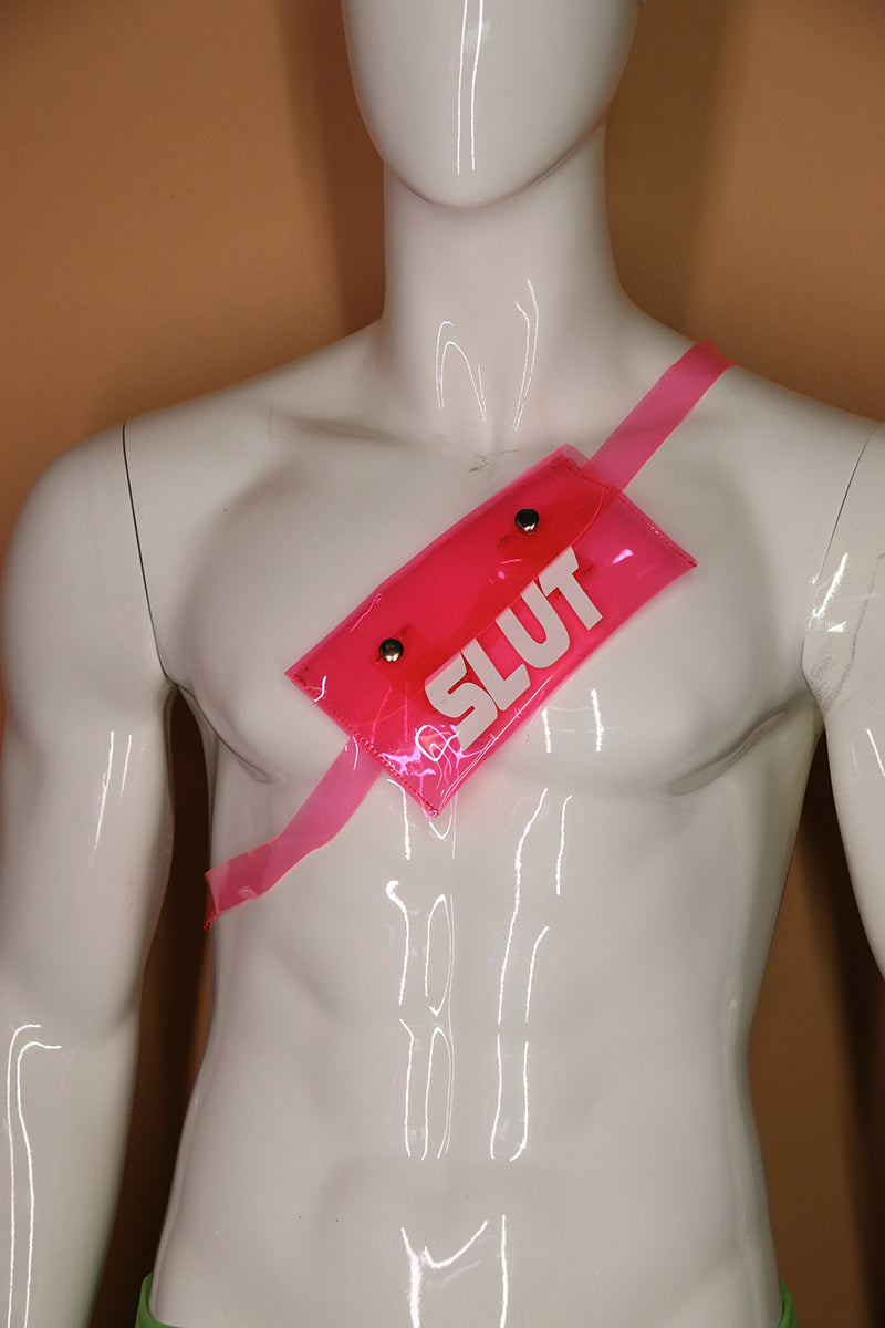 Sample#02539- Slut Neon Pink Fanny Pack Bum Bag