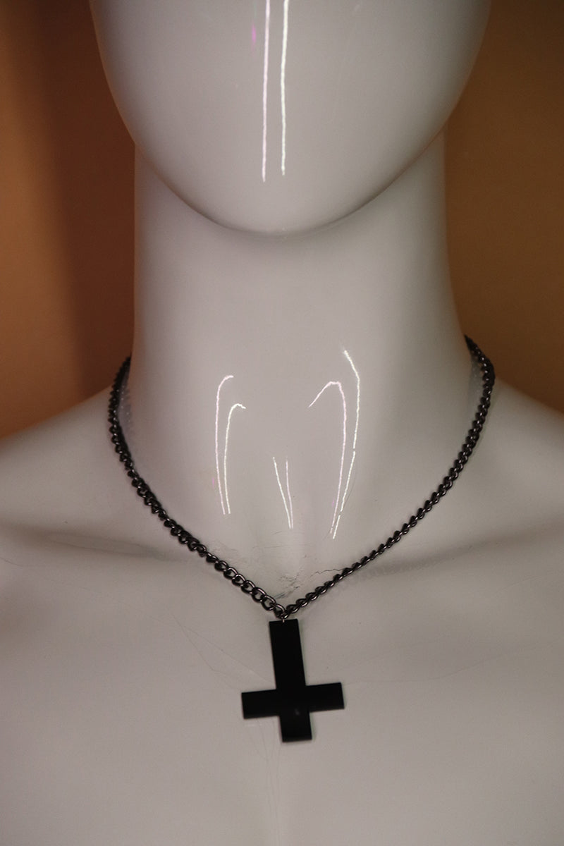 Sample#02649- Unholy Acrylic Cross Necklace