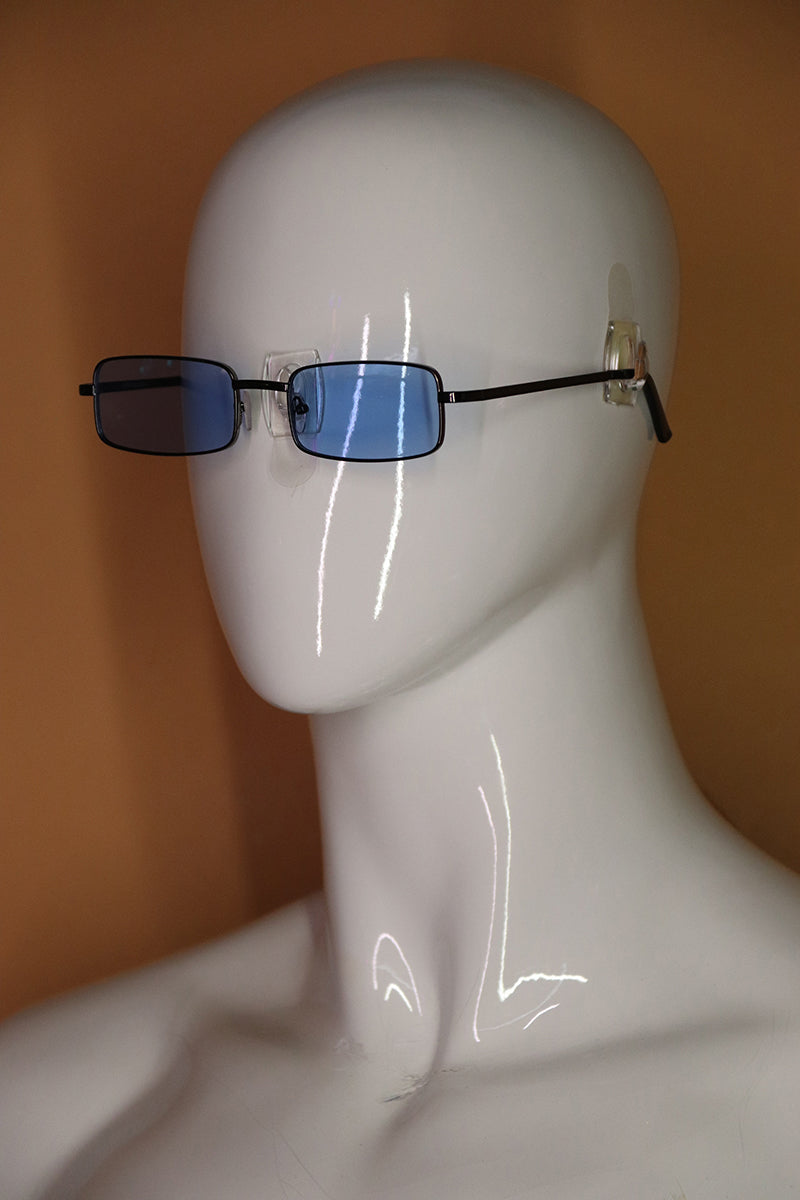 Sample#02735- Rectangle Blue Sunglasses