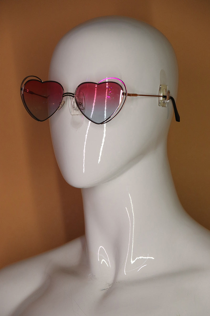 Sample#02738- Heart Shapes Pink Sunglasses