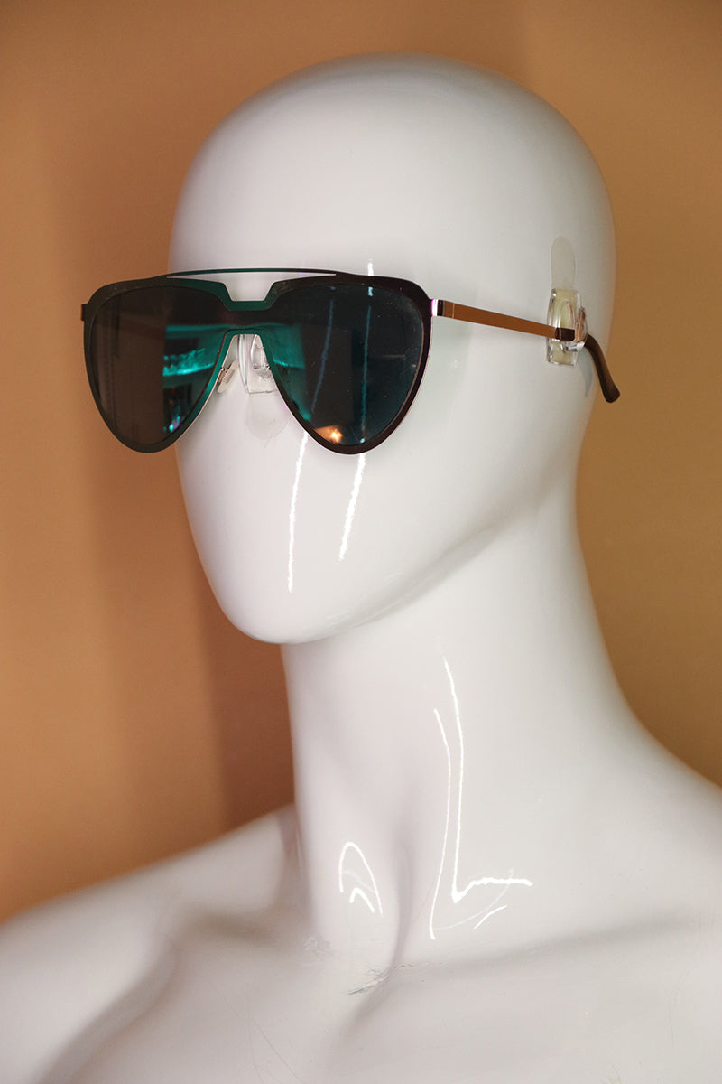 Sample#02743- Golden Rod Shield Sunglasses