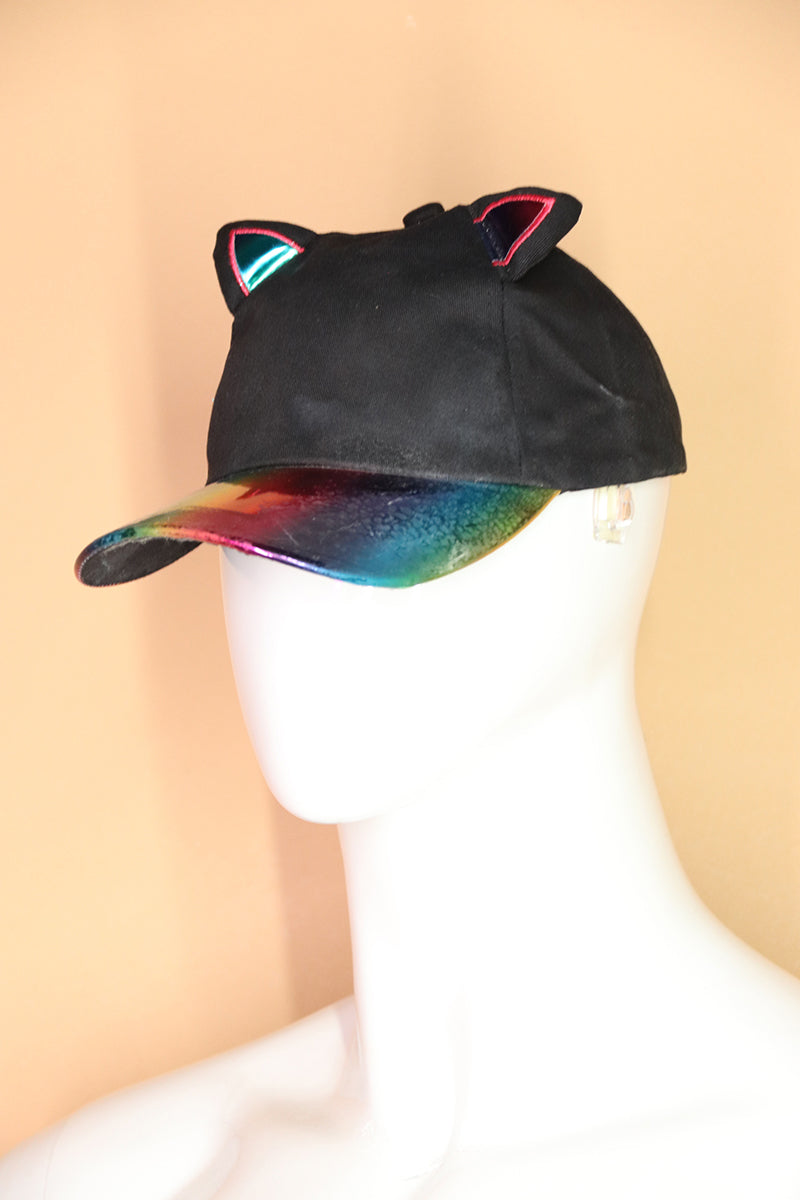 Sample#02799- Cat Ears Rainbow Dad Hat