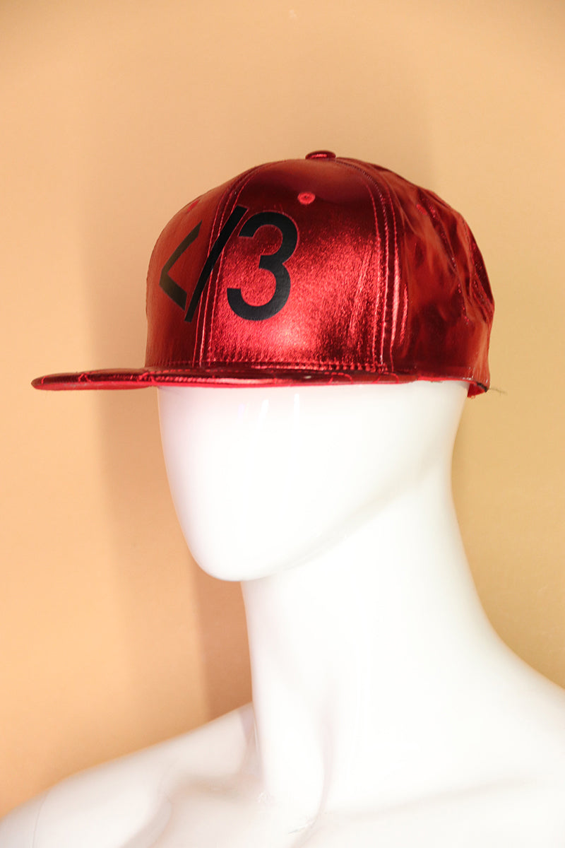 Sample#02803- Broken Heart Red Quilted Snapback