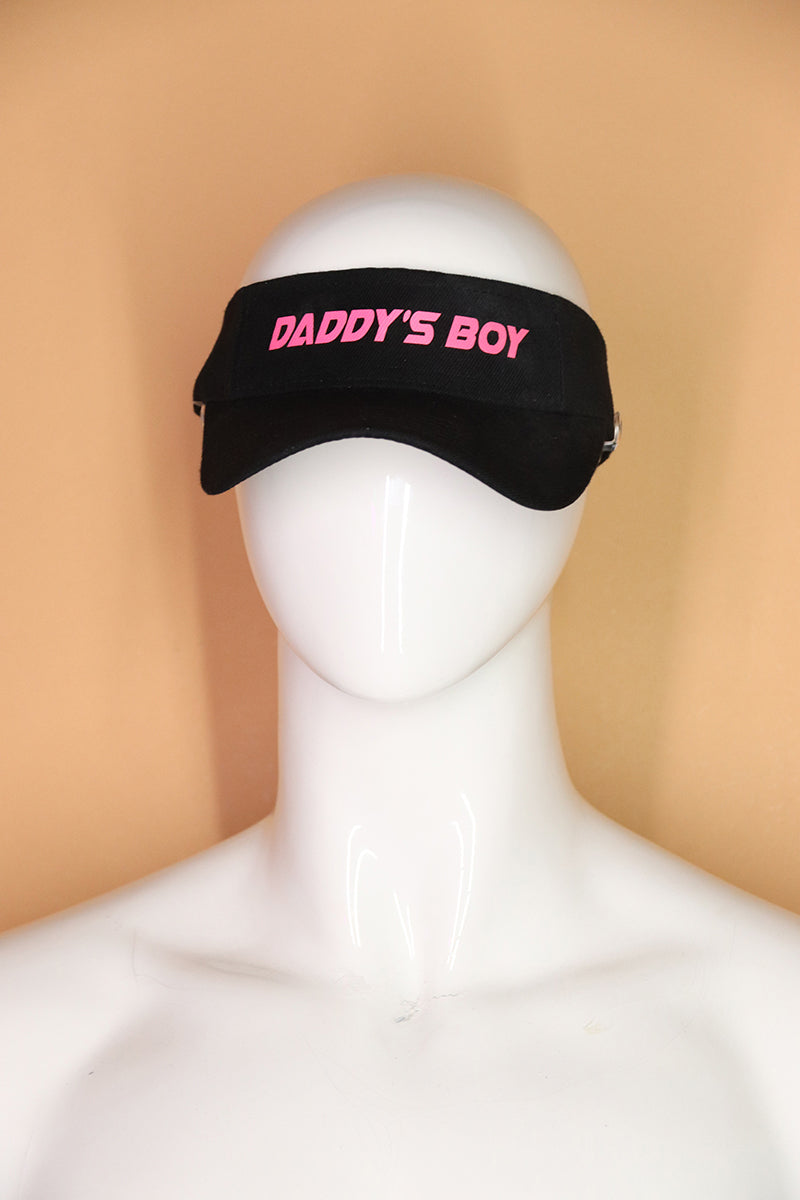 Sample#02825- Daddy's Boy Black Visor