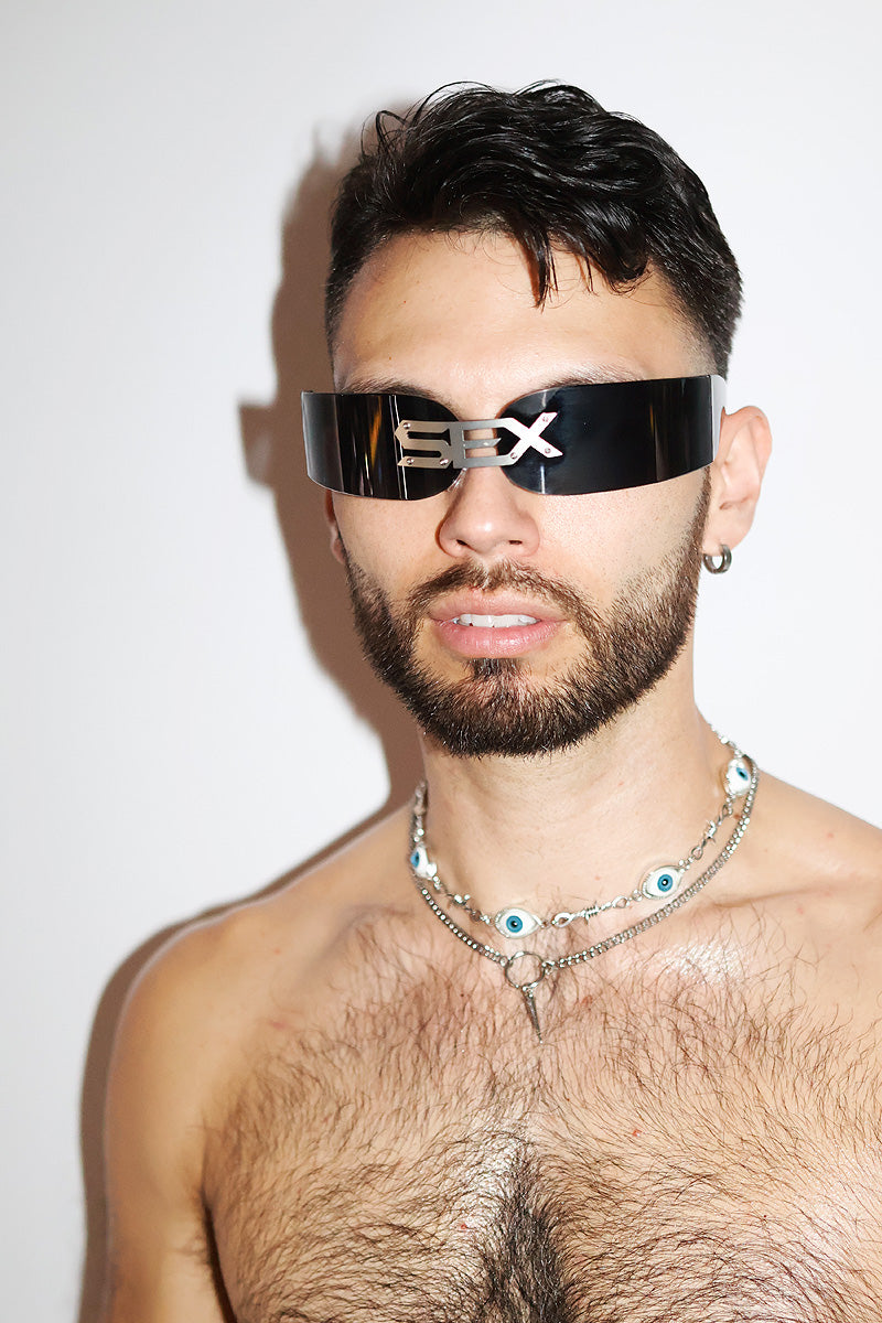 Sex Visor Shield Sunglasses – Black