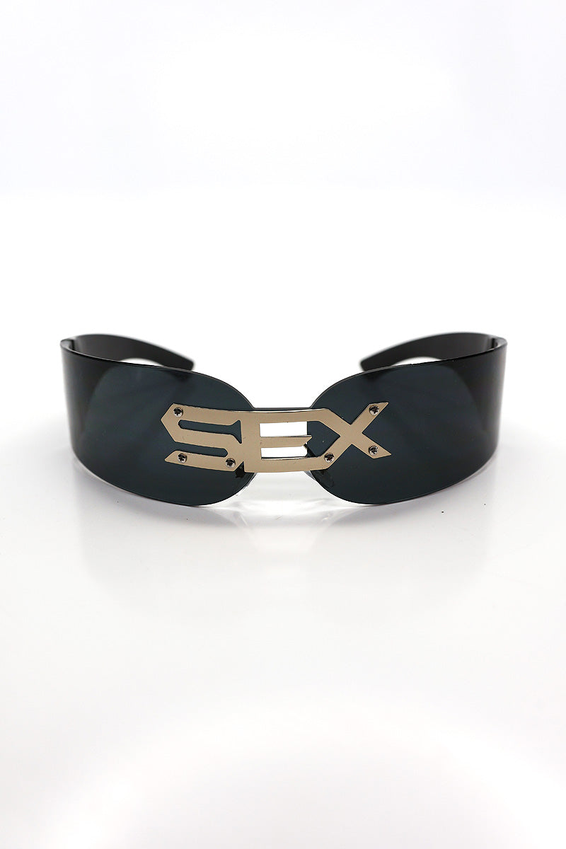 Sex Visor Shield Sunglasses – Black