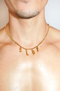 Slut Necklace - Gold