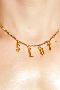 Slut Necklace - Gold