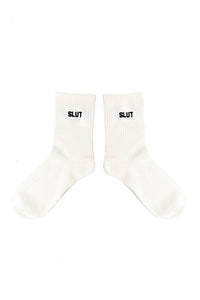 Slut Socks- White