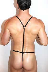 Dragon Scales Elastic Body Thong- Gold