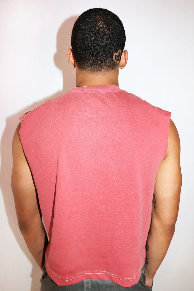 Sniff My Pits Oversized Crop Tank- Red