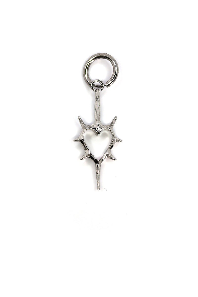 Rough Love Single Earring - Silver