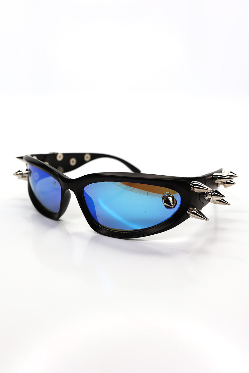 Spike Wrap Sunglasses – Black