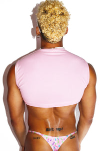 Sprinkles Extreme Fitted Crop Tank- Pink