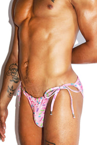 Sprinkles Tied Up Swim String Bikini - Pink