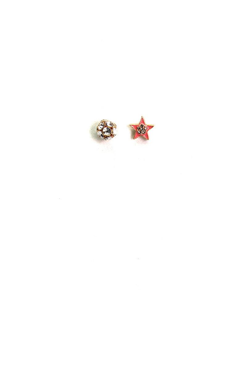 Country Star Stud Earring Set - Silver