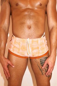 Sun Terrace Terry Shorty Running Shorts - Peach