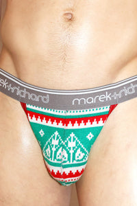 Holiday Cheer Sweater Jockstrap- Green