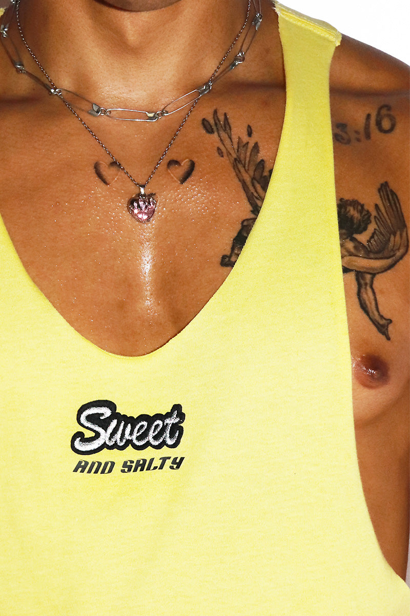 Sweet And Salty String Tank-Yellow