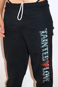 Tainted Love Jogger Sweatpants- Black