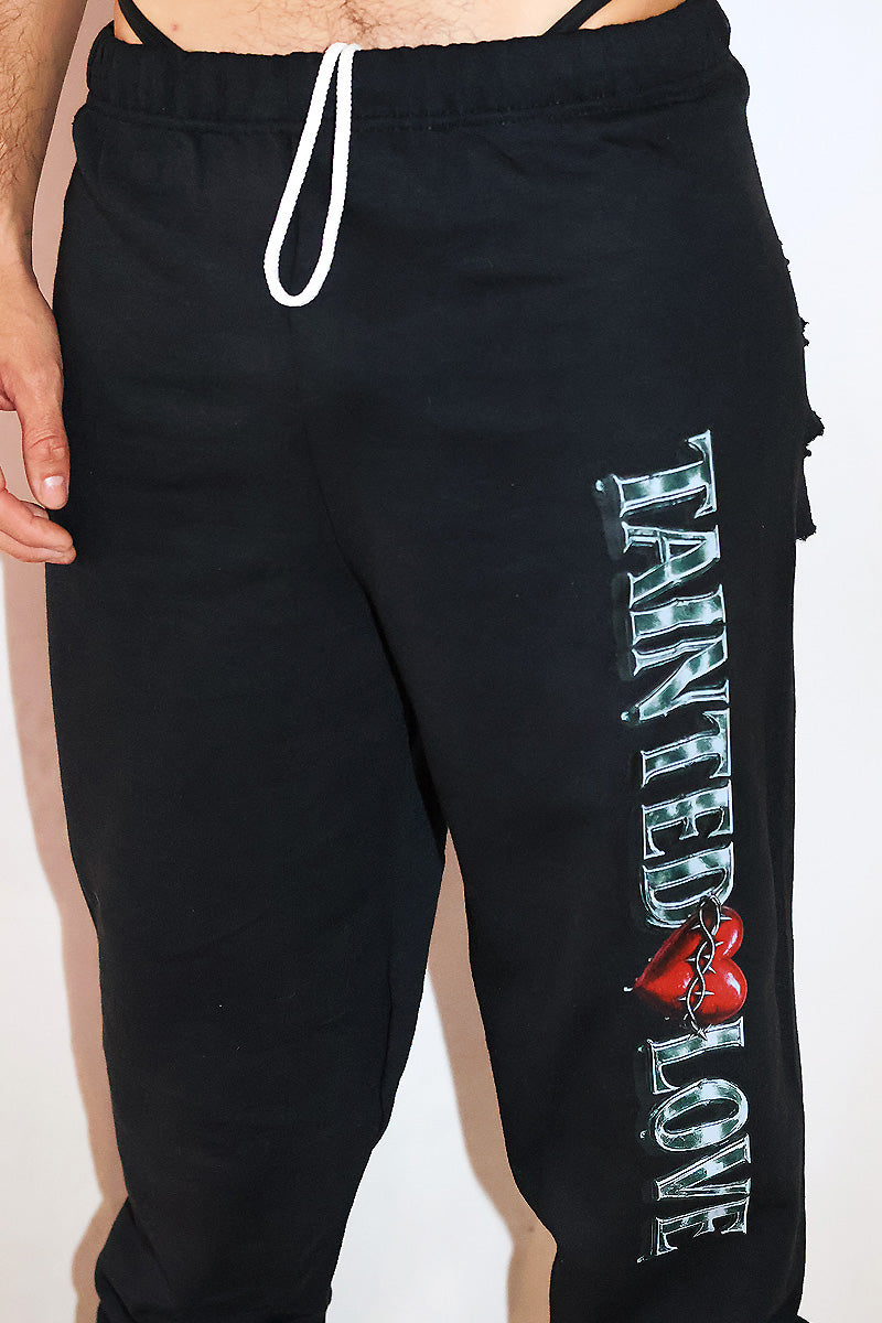 Tainted Love Jogger Sweatpants- Black
