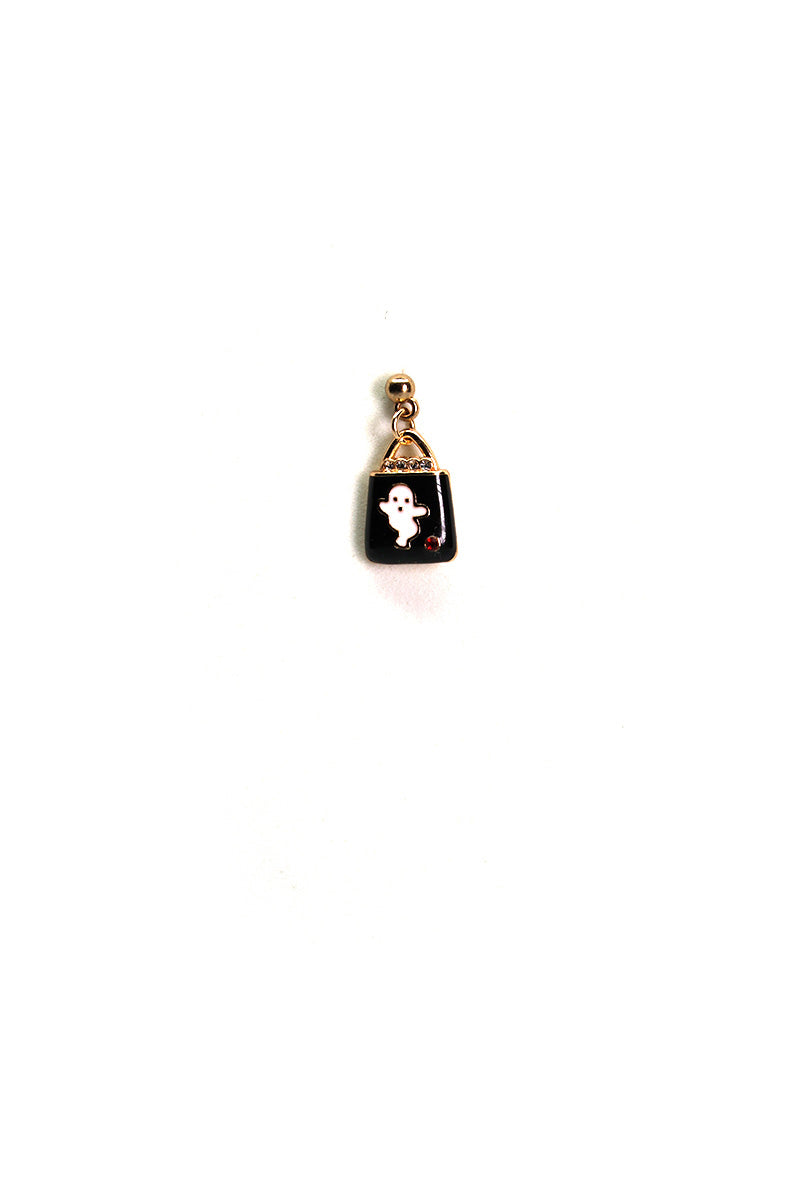 Halloween Candy Bag Single Earring - Black