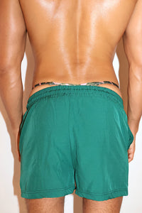 Sea Turtle Print Board Shorts - Green