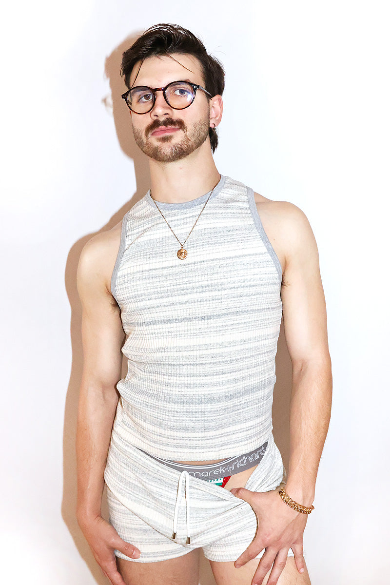 Cozy Rib Knit Fitted Baby Tank- Cream