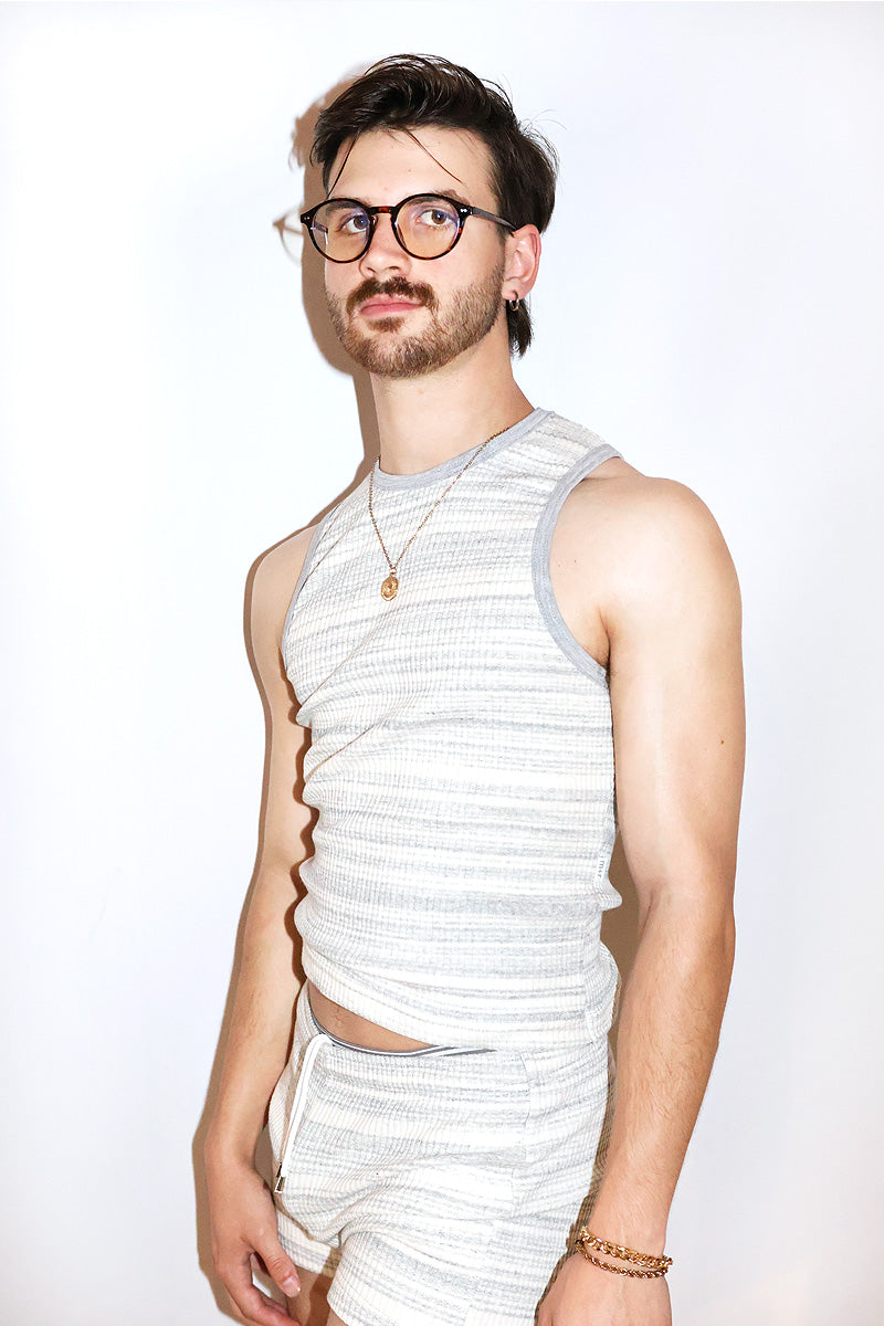 Cozy Rib Knit Fitted Baby Tank- Cream