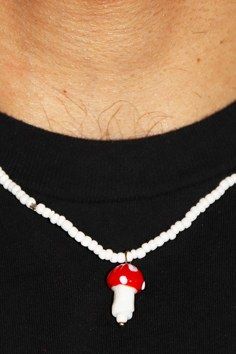 Mushroom Pearls Necklace - White