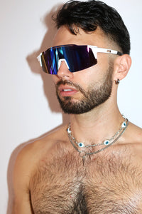 Sport Wrap Sunglasses – White