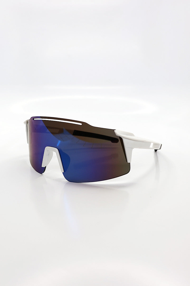 Sport Wrap Sunglasses – White