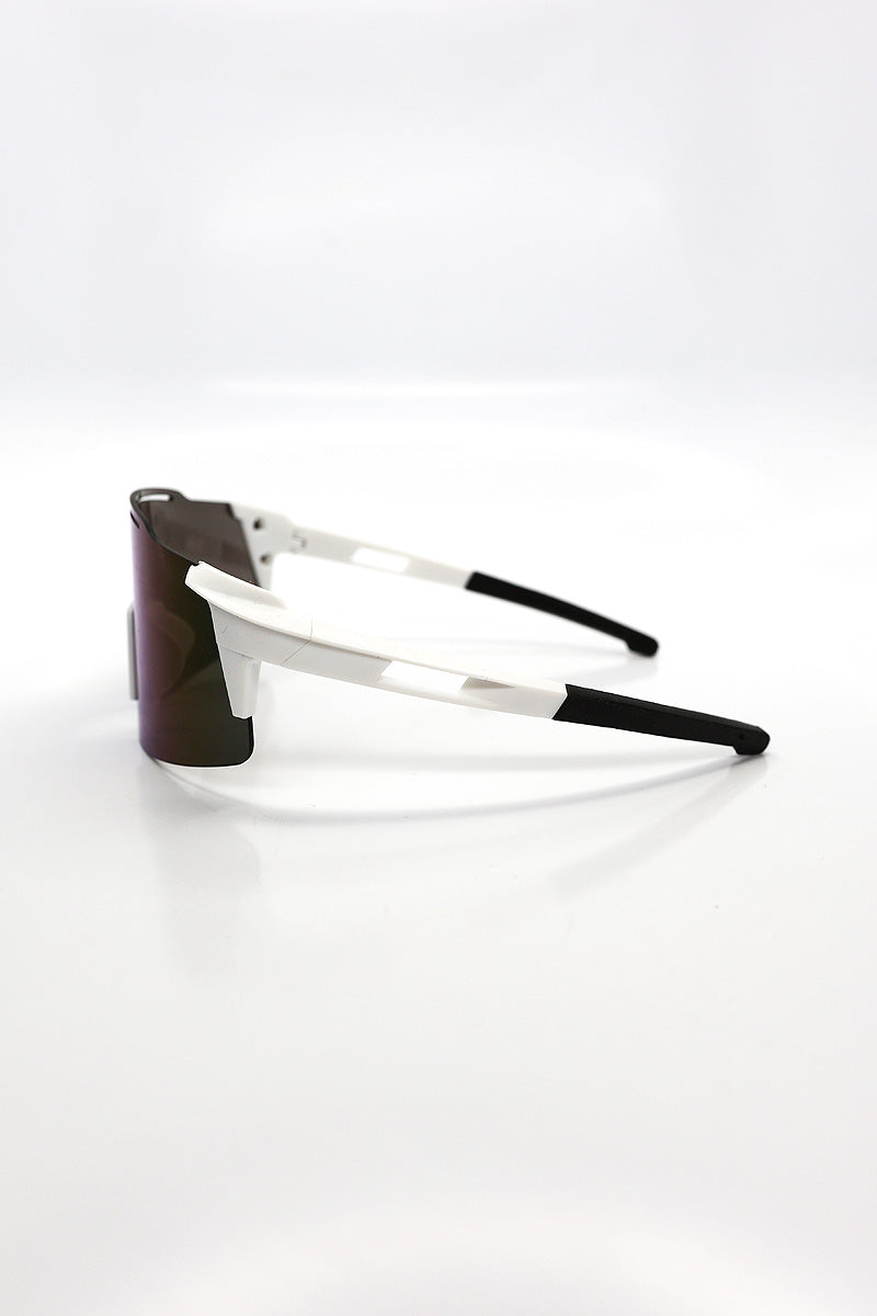 Sport Wrap Sunglasses – White