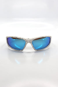 Speckled Cat-Eye Sunglasses – White