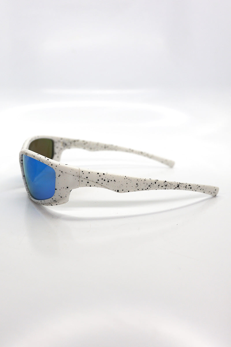 Speckled Cat-Eye Sunglasses – White
