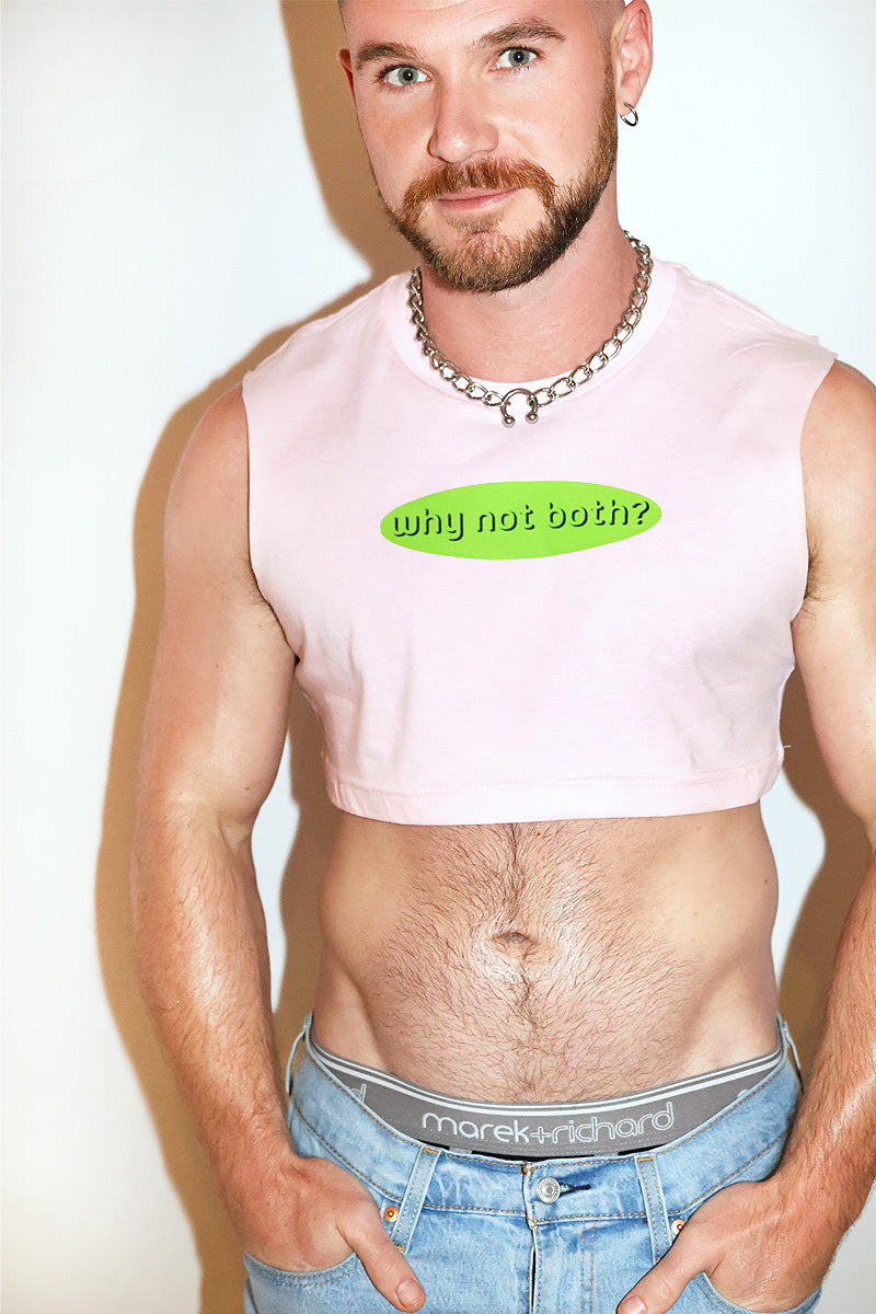 Why Not Both Extreme Crop Tank-Pink