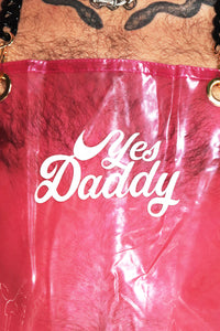 Yes Daddy Vinyl Apron- Pink