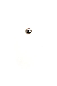 Ying Yang Stud Single Earring - Silver