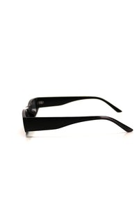 Wide Half Shades Sunglasses- Black